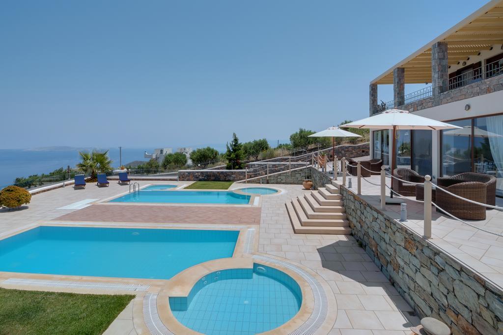 Sea Views At Villa Anemomylos With Heated Pool, Ping Pong And Tennis Agia Pelagia Zewnętrze zdjęcie