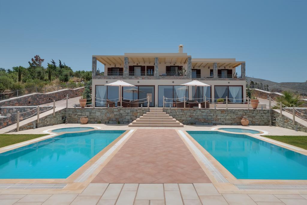 Sea Views At Villa Anemomylos With Heated Pool, Ping Pong And Tennis Agia Pelagia Zewnętrze zdjęcie