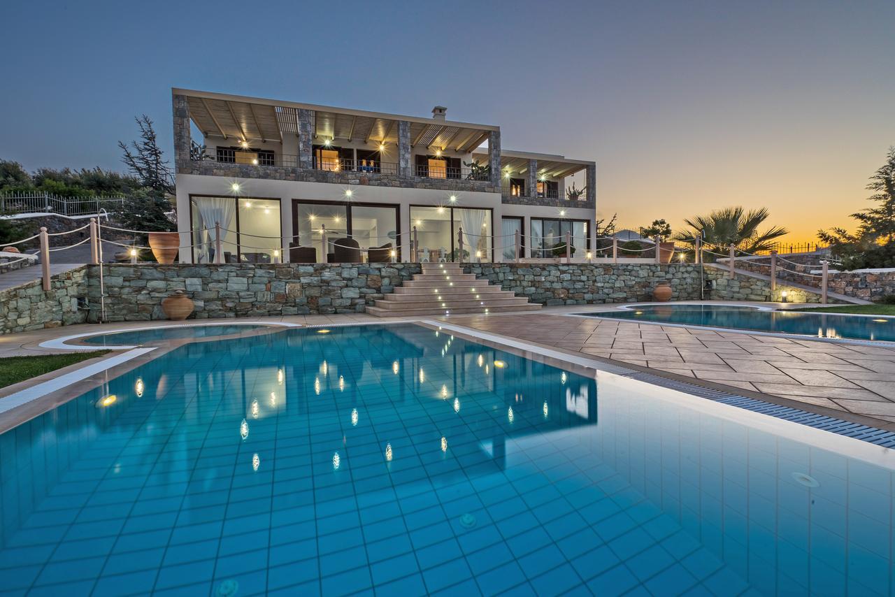 Sea Views At Villa Anemomylos With Heated Pool, Ping Pong And Tennis Agia Pelagia Zewnętrze zdjęcie
