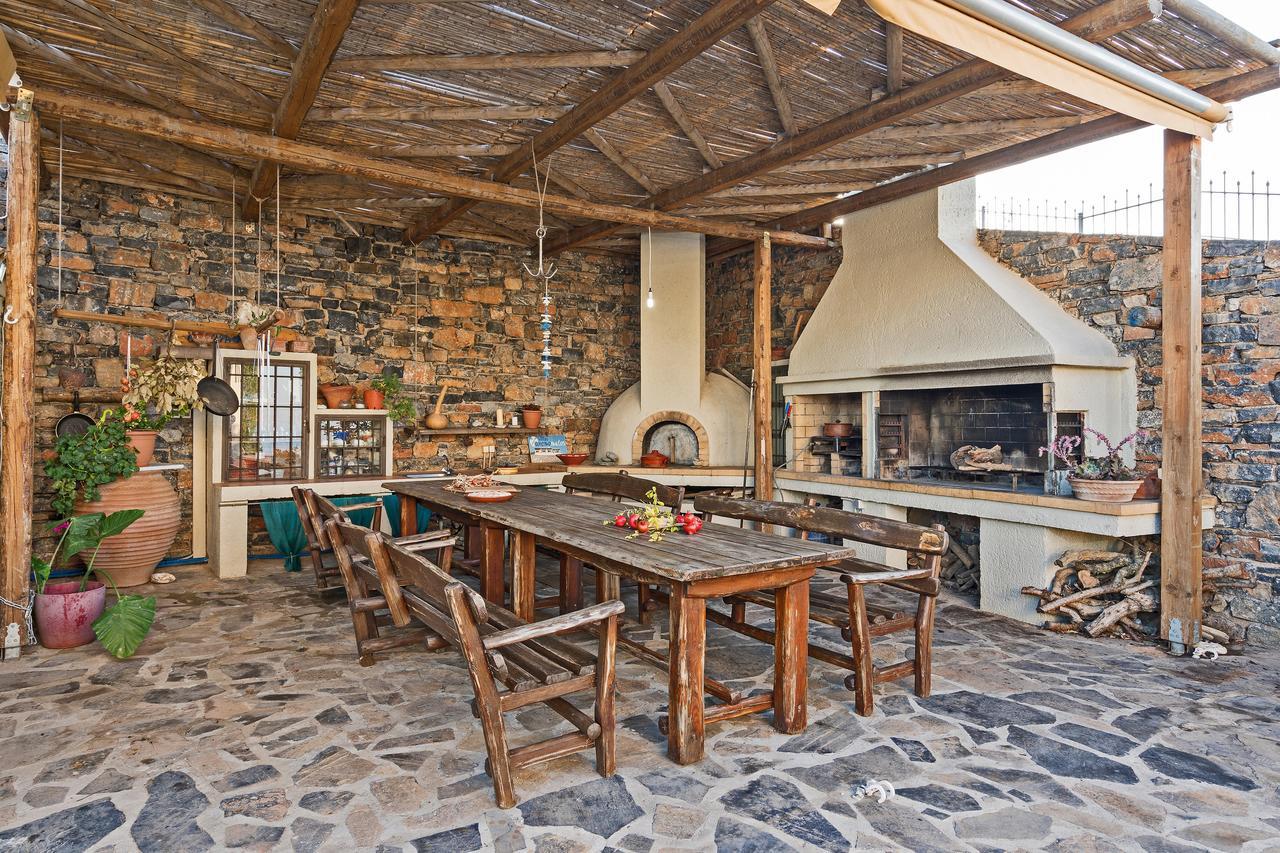 Sea Views At Villa Anemomylos With Heated Pool, Ping Pong And Tennis Agia Pelagia Zewnętrze zdjęcie