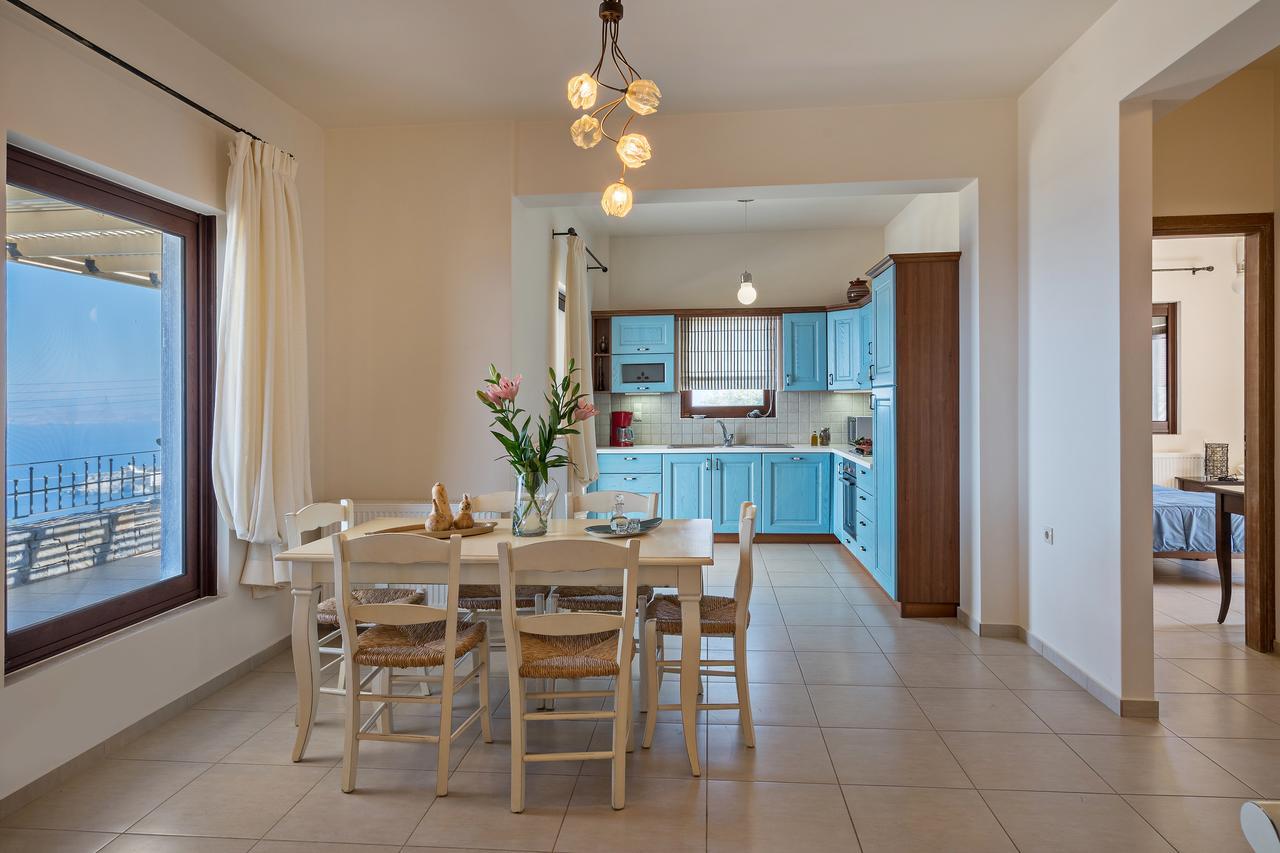 Sea Views At Villa Anemomylos With Heated Pool, Ping Pong And Tennis Agia Pelagia Zewnętrze zdjęcie