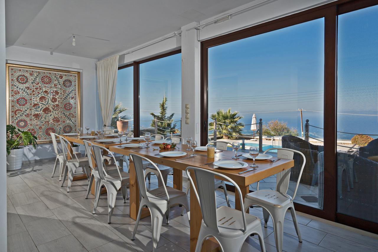 Sea Views At Villa Anemomylos With Heated Pool, Ping Pong And Tennis Agia Pelagia Zewnętrze zdjęcie